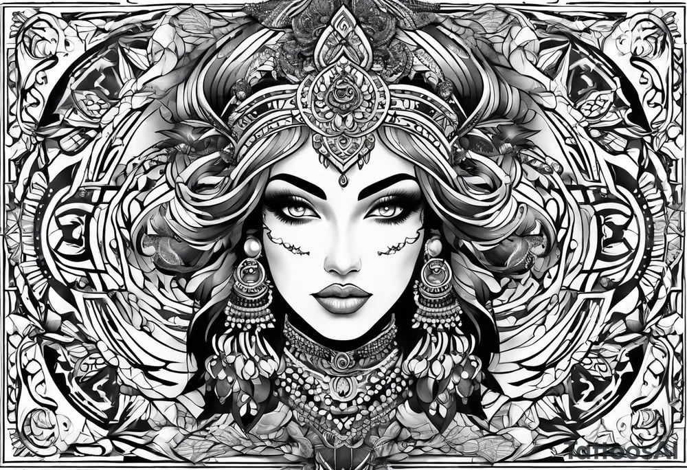 Masoud name design tattoo idea