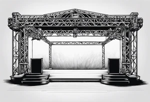 Truss, stage, lights, moving head tattoo idea