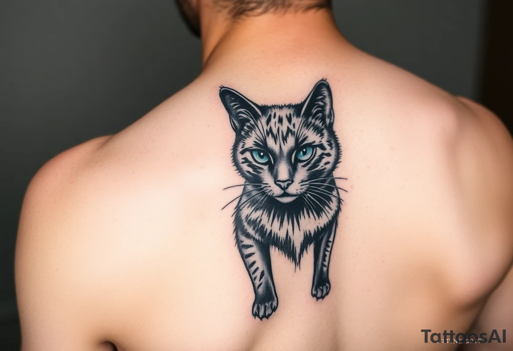 black cat tattoo idea