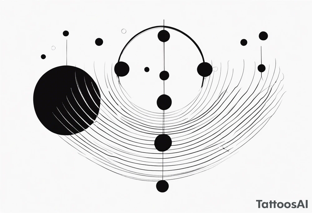 minimalist tattoo with 4 dots tattoo idea