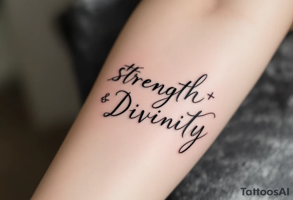 STRENGTH
DIVINITY tattoo idea