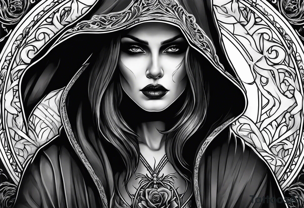 lady grim reaper tattoo idea