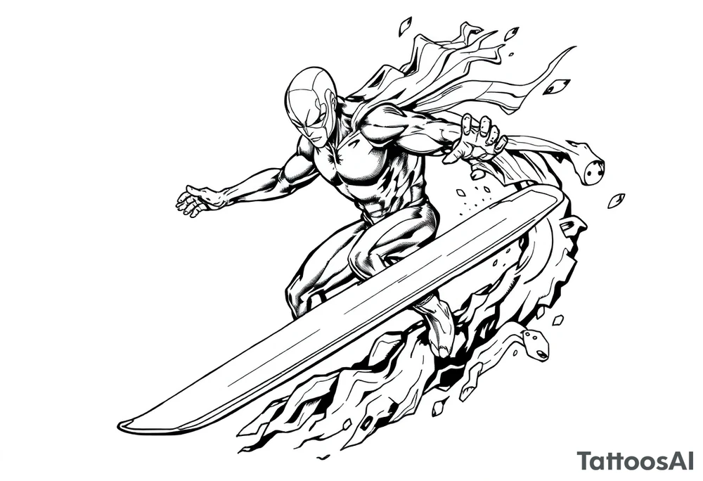 Silver Surfer comic accurate tattoo idea