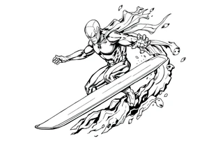 Silver Surfer comic accurate tattoo idea