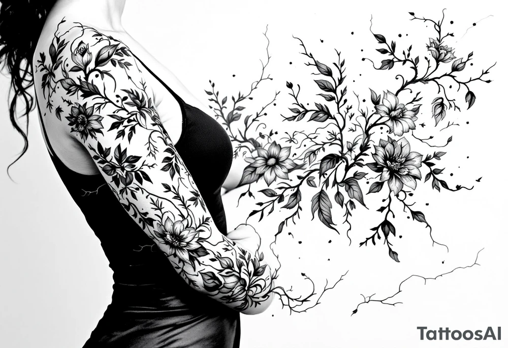 Lightning striking tattoo idea