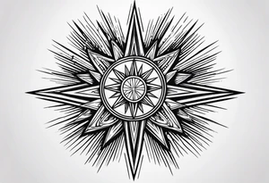 star rays tattoo idea