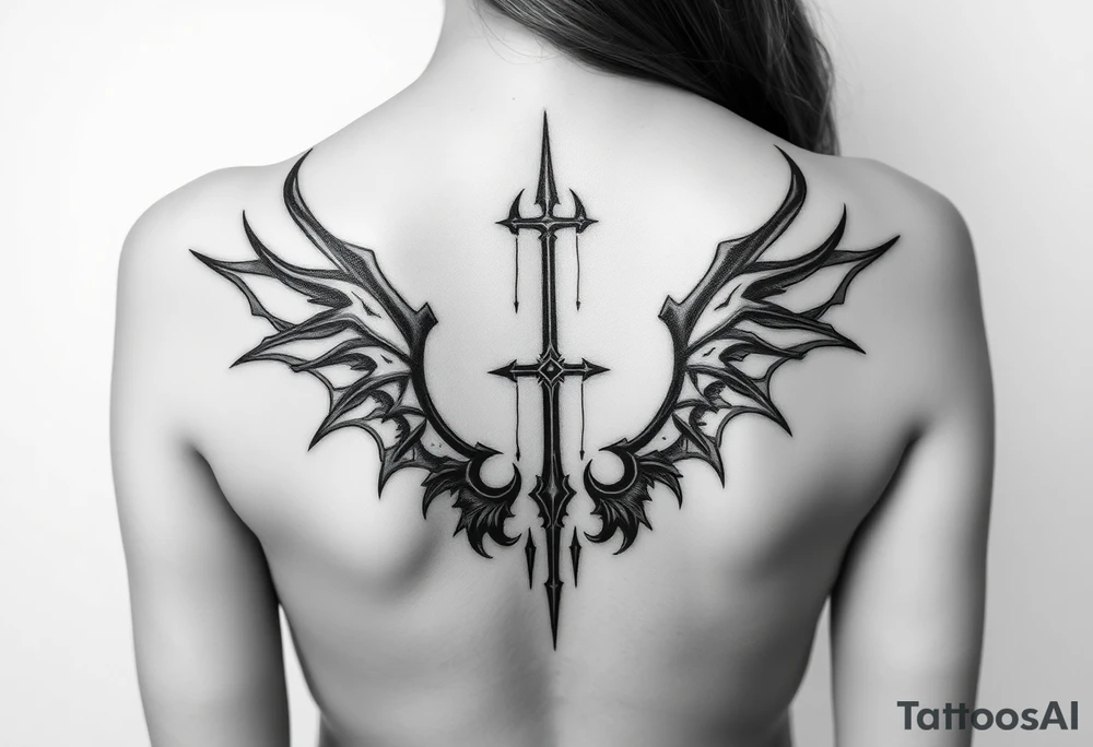 Classic scheme of Sephiroth tattoo idea