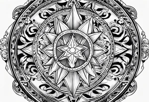 Leo and sagittarius zodiac star symbols tattoo idea