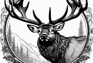 Elk Bugling tattoo idea