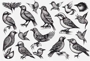 cibo matto bird tattoo idea