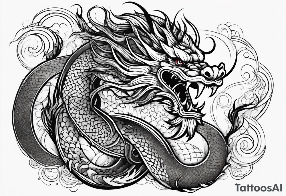 japanese dragon tattoo idea