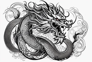 japanese dragon tattoo idea
