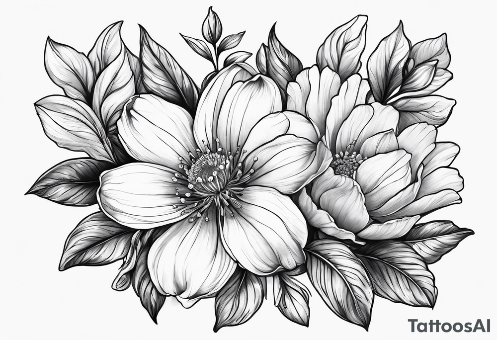 Birth flower for july tattoo idea