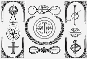 infinity loop with roman numeral IV on the line tattoo idea