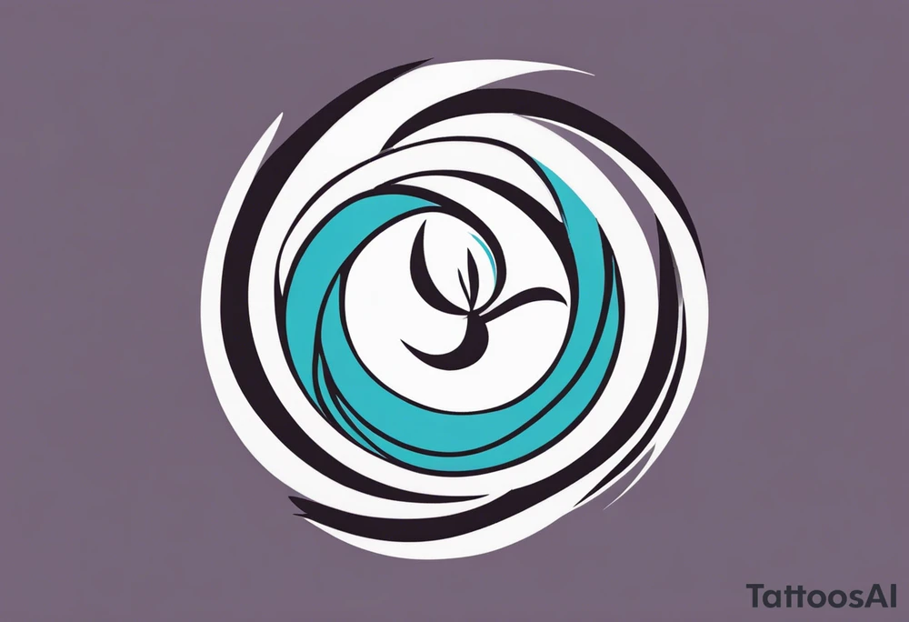 a a simple easily drawn logo for a bikini brand called Yaraí. Simple logo and unique design symbolizing the meaning "lively waters" . Spiral included in the logo tattoo idea