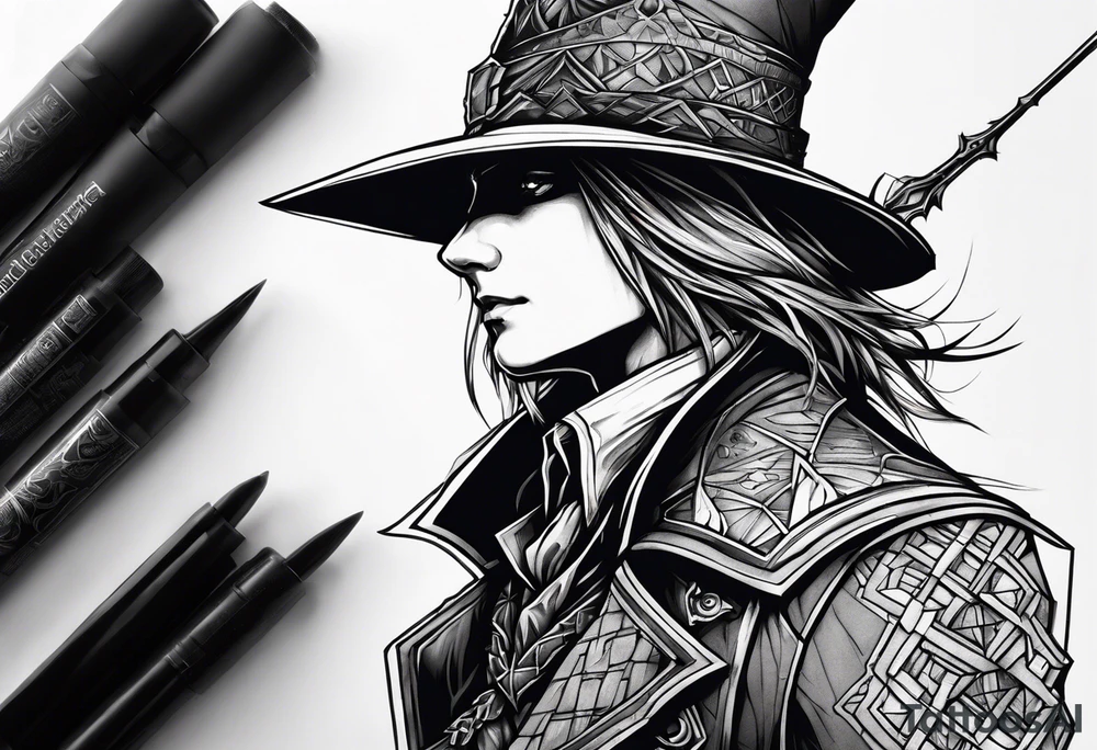 Bloodborne hunter tattoo idea
