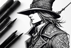 Bloodborne hunter tattoo idea