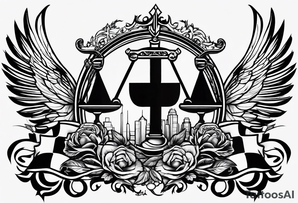 justice symbol tattoo idea