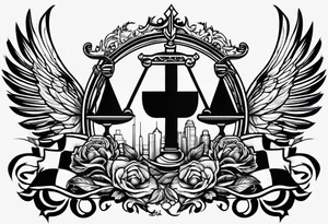 justice symbol tattoo idea