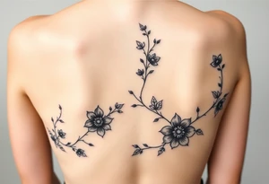 floral vines tattoo idea