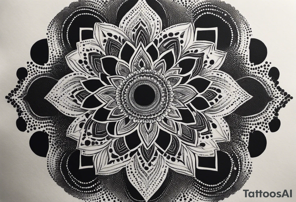 Design a tattoo resembling psychodelic experience, mysterious and a bit scary tattoo idea