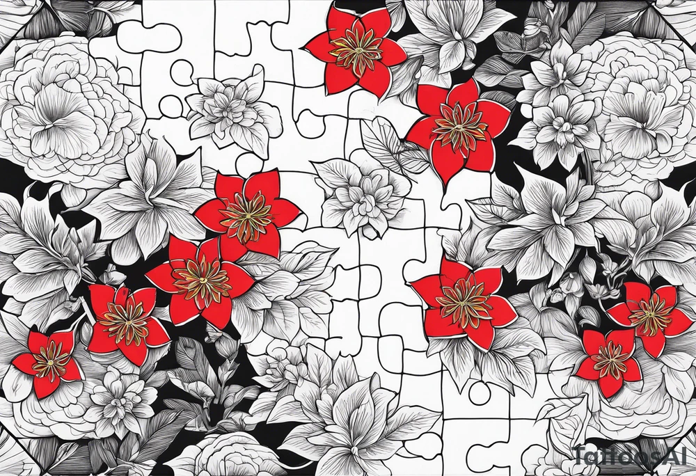 2 Puzzle pieces tattoo idea