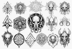 Cthulhu mythe for forearm tattoo idea