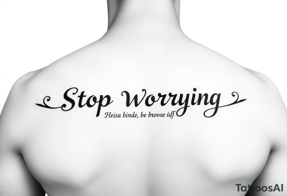 Bible verse 
Lillie 11:27:37
Stop Worrying Mecca 
Mae 12:31:17 tattoo idea