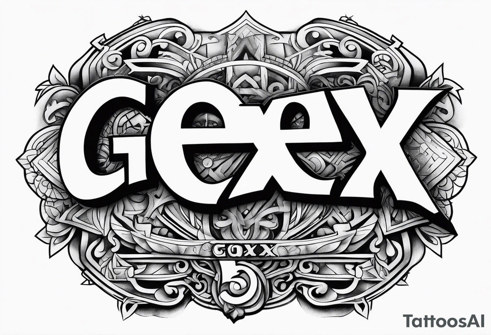 Street art lettering "GenX OG" tattoo idea