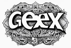 Street art lettering "GenX OG" tattoo idea