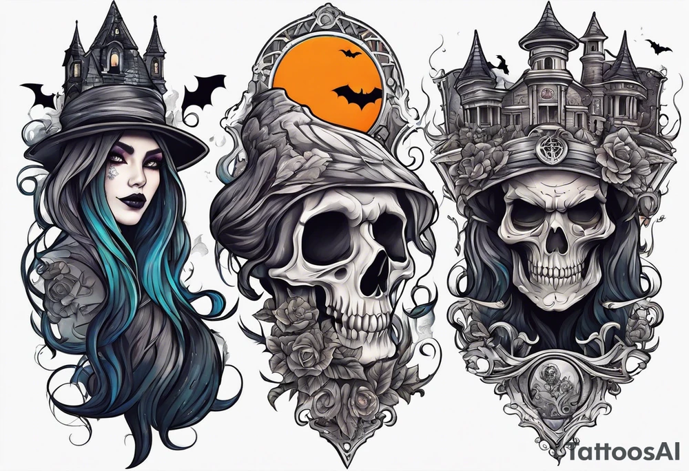 Ghost Halloween tattoo idea