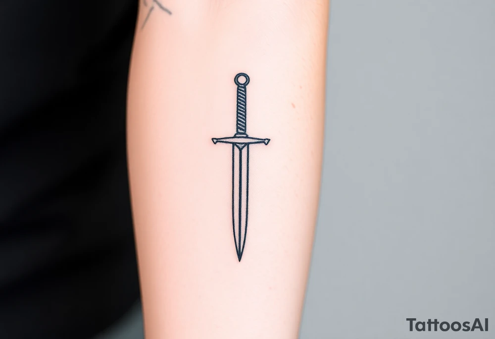 Skinny sword tattoo idea