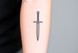 Skinny sword tattoo idea