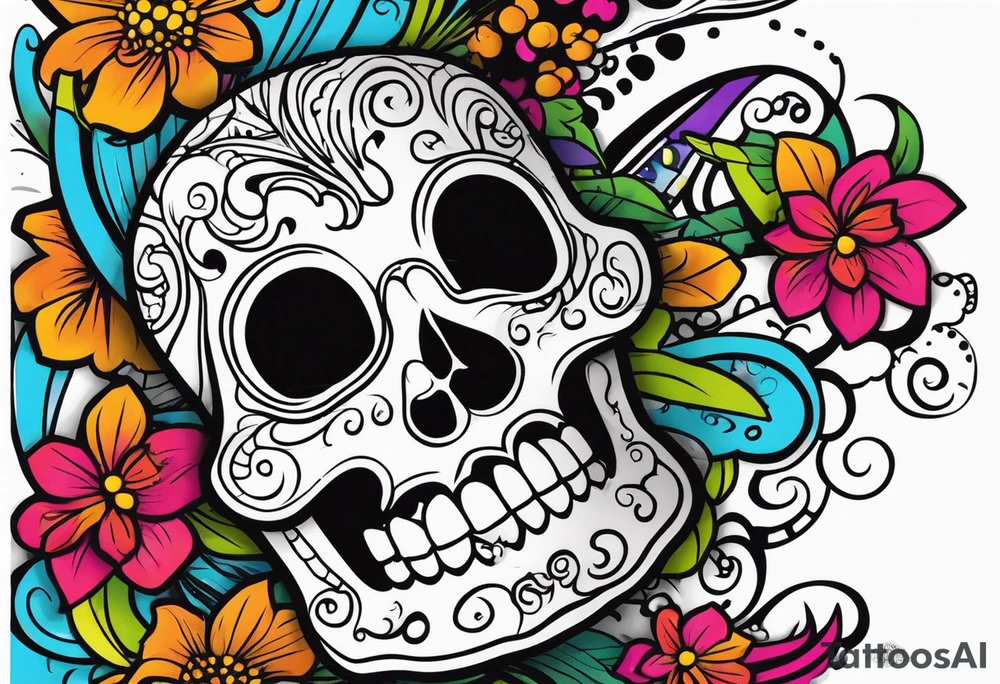Aigiwagwy with skeltons tattoo idea