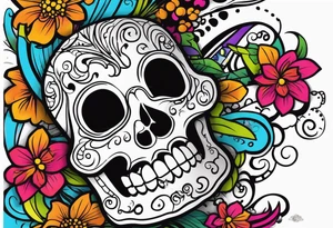 Aigiwagwy with skeltons tattoo idea