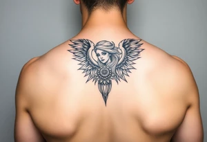 pleasure goddess with no wings tattoo idea