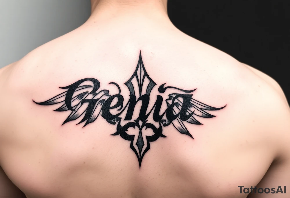 Tattoo with name Genia tattoo idea