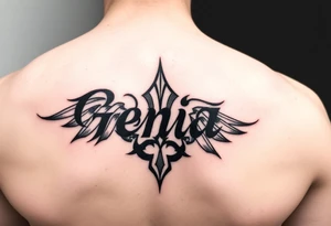 Tattoo with name Genia tattoo idea