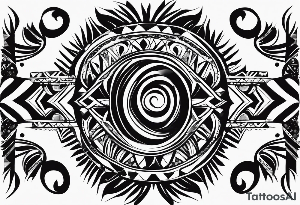 I need a sketch of a tattoo in a tribal style. The main idea is to have abstract shapes drawn in the typical tribal style with thick, flowing, and sharp lines. It's important for the design to be symmetrical and balanced.

The black areas should be arranged in such a way that they form a central abstract figure, divided into several parts, while giving a sense of power and dynamism. The lines should be bold and expressive, curving smoothly and creating a sense of movement, as often seen in tribal tattoos.

The final design should look like an abstract yet powerful figure, drawn in the tribal style, with clear and harmonious black areas forming the central element. Symmetry and the overall feeling of balance and style are important." tattoo idea