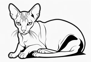 sphynx cat tattoo idea