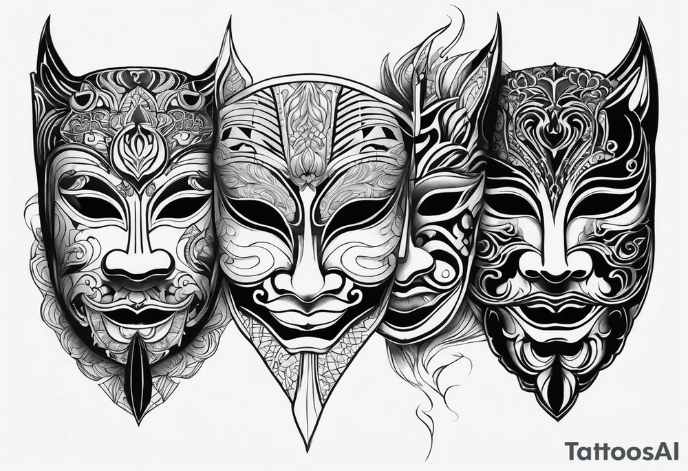 noh mask, tattoo idea