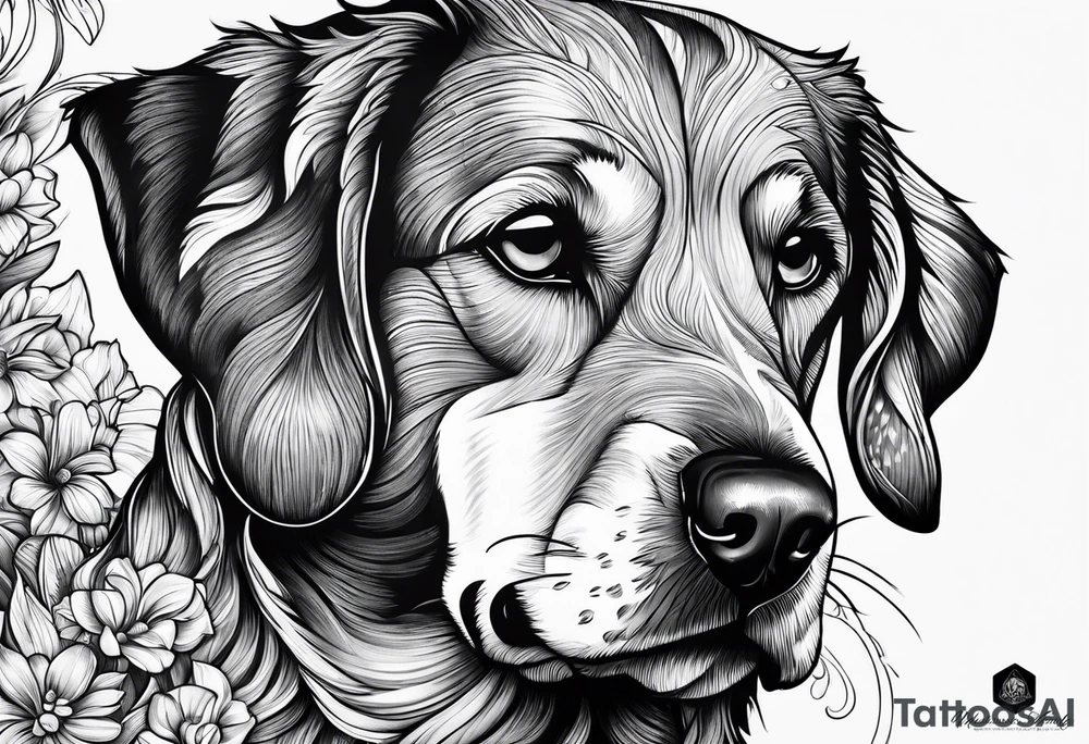 Dog memorial tattoo idea