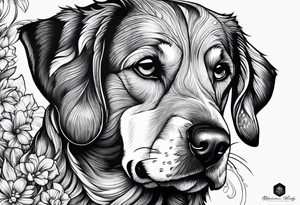 Dog memorial tattoo idea