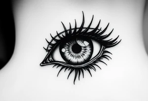 EYE WITH WINHS nd the reflection in the eye of what it sees tattoo idea