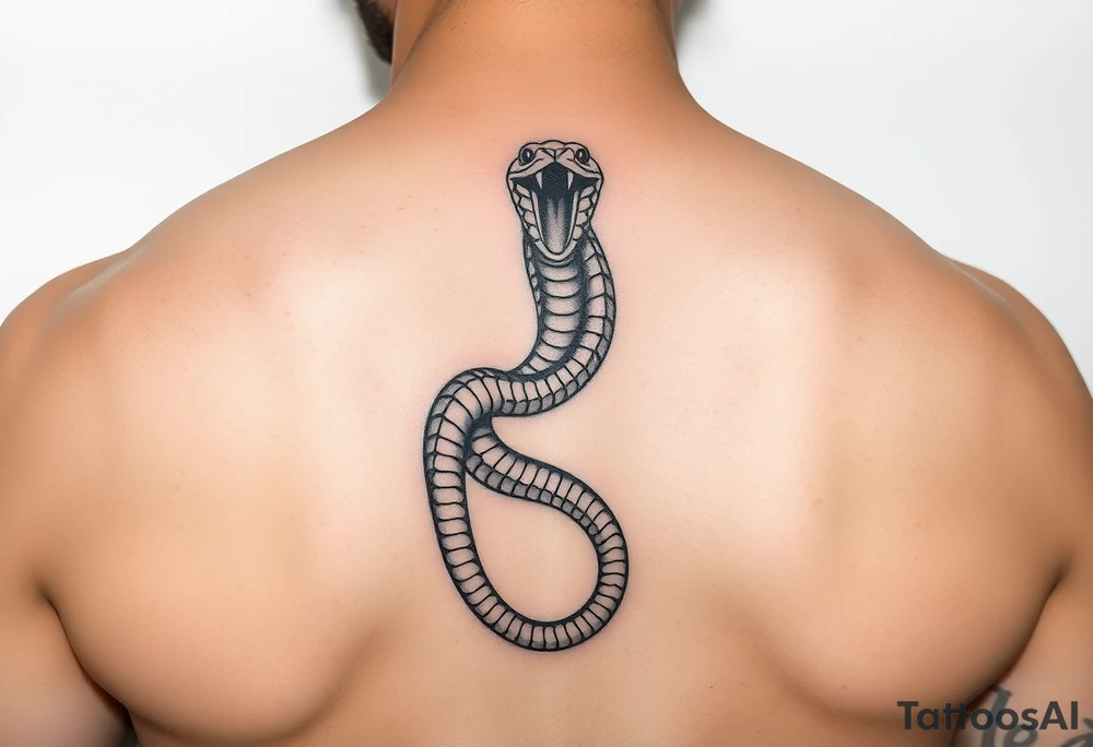 Vertical snake tattoo on arm tattoo idea