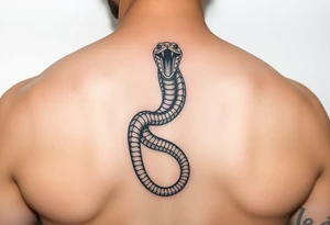 Vertical snake tattoo on arm tattoo idea