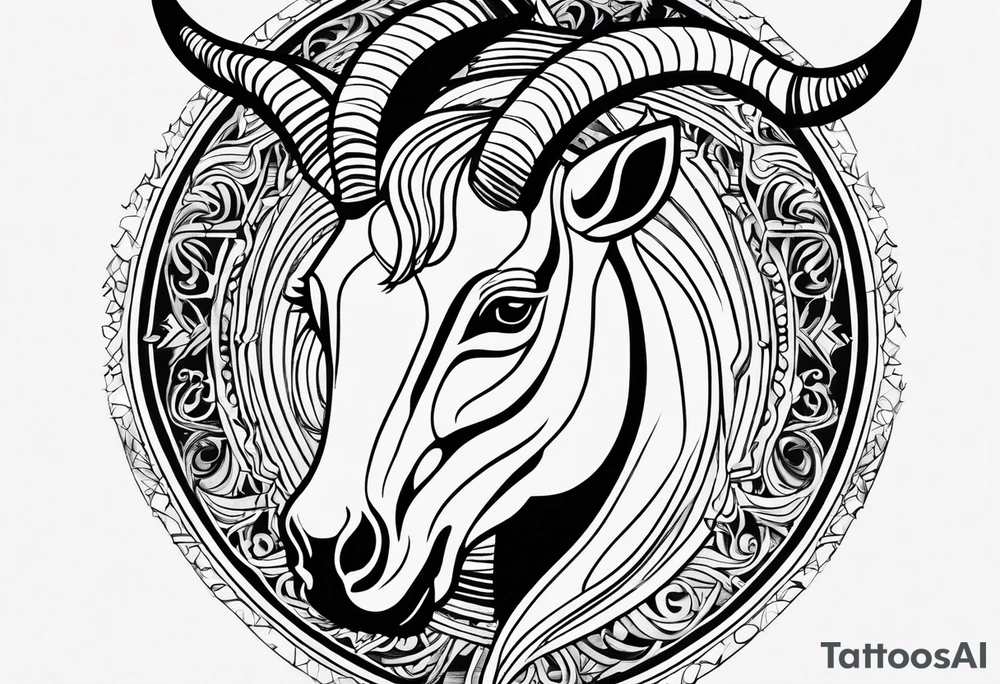 Capricorn sign tattoo tattoo idea