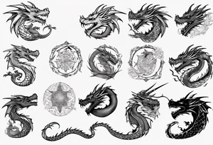 dragon with scales tattoo idea