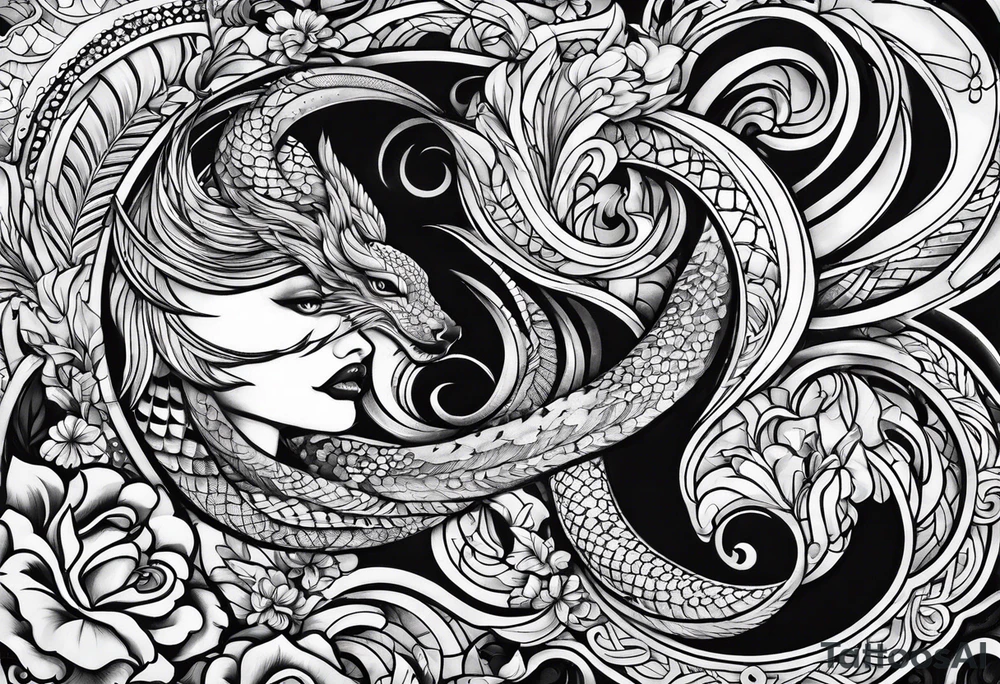 Schwarze 
seeschlange tattoo idea