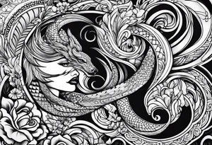 Schwarze 
seeschlange tattoo idea